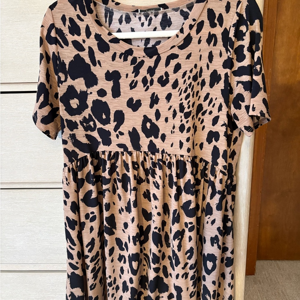 JODIFL Leopard Print Blouse in Tan and Black